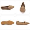 Frank Mully Women’s Casual Loafer Flats Slip On Loafer Shoes Comfortable Knit Flat Shoes Classics Pointy Toe Loafer Flats,for Work,Travel(Brown)