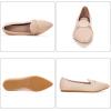 Frank Mully Women’s Casual Loafer Flats Slip On Loafer Shoes Comfortable Knit Flat Shoes Classics Pointy Toe Loafer Flats,for Work,Travel(Nude)