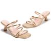 Frank Mully Women’s Strappy Heels Comfortable Kitten-Heels Sandals Square Open Toe Cute Wedding Party Evening Prom Dress Pump Sandals Shoes(Gold/Pu)