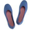 Frank Mully Women’s Ballet Flat Shoes Knit Dress Shoes Round Toe Slip On Ballerina Flats for Woman Low Wedge Comfort Soft(Aqua Blue)