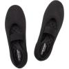 Frank Mully Womens Ballet Flats Casual Round Toe Knit Fabric Flats for Women with Single Strap Ballerina Flat Shoes Lightweight Dressy Shoes for Woman(All Black)