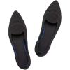 Frank Mully Women’s Casual Loafer Flats Slip On Loafer Shoes Comfortable Knit Flat Shoes Classics Pointy Toe Loafer Flats,for Work,Travel(6013 Black)