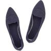 Frank Mully Women’s Casual Loafer Flats Slip On Loafer Shoes Comfortable Knit Flat Shoes Classics Pointy Toe Loafer Flats,for Work,Travel(6013 Navy)