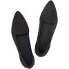Frank Mully Women’s Casual Loafer Flats Slip On Loafer Shoes Comfortable Knit Flat Shoes Classics Pointy Toe Loafer Flats,for Work,Travel(6035black)