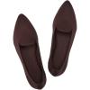 Frank Mully Women’s Casual Loafer Flats Slip On Loafer Shoes Comfortable Knit Flat Shoes Classics Pointy Toe Loafer Flats,for Work,Travel(6035coffee)
