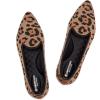 Frank Mully Women’s Casual Loafer Flats Slip On Loafer Shoes Comfortable Knit Flat Shoes Classics Pointy Toe Loafer Flats,for Work,Travel(6035leopard B)
