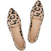 Frank Mully Women’s Casual Loafer Flats Slip On Loafer Shoes Comfortable Knit Flat Shoes Classics Pointy Toe Loafer Flats,for Work,Travel(6035leopard Yellow)