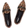 Frank Mully Women’s Casual Loafer Flats Slip On Loafer Shoes Comfortable Knit Flat Shoes Classics Pointy Toe Loafer Flats,for Work,Travel(6052leopard B)
