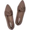 Frank Mully Women’s Casual Loafer Flats Slip On Loafer Shoes Comfortable Knit Flat Shoes Classics Pointy Toe Loafer Flats,for Work,Travel(6111brown)