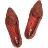 Frank Mully Women’s Casual Loafer Flats Slip On Loafer Shoes Comfortable Knit Flat Shoes Classics Pointy Toe Loafer Flats,for Work,Travel(6111orange)
