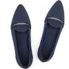 Frank Mully Women’s Casual Loafer Flats Slip On Loafer Shoes Comfortable Knit Flat Shoes Classics Pointy Toe Loafer Flats,for Work,Travel(Navy)