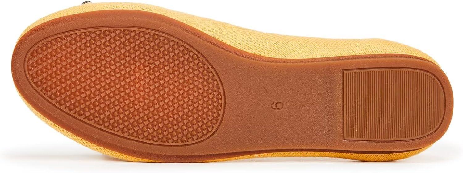 imageFrank Mully Womens Ballet Flats Round Toe Walking Flats Slip On Work Shoes Knitted Flats Shoes for Woman Soft Lightweight6047yellow