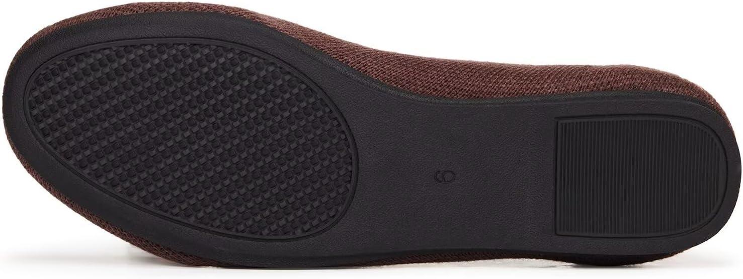 imageFrank Mully Womens Ballet Flats Round Toe Walking Flats Slip On Work Shoes Knitted Flats Shoes for Woman Soft LightweightCoffee
