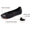 Frank Mully Women’s Ballet Flats Round Toe Walking Flats Slip On Work Shoes Knitted Flats Shoes for Woman Soft Lightweight(6045black)