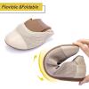 Frank Mully Women’s Ballet Flats Round Toe Walking Flats Slip On Work Shoes Knitted Flats Shoes for Woman Soft Lightweight(6045ecru)