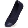 Frank Mully Women’s Ballet Flats Round Toe Walking Flats Slip On Work Shoes Knitted Flats Shoes for Woman Soft Lightweight(6045navy)