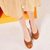 Frank Mully Women’s Ballet Flats Round Toe Walking Flats Slip On Work Shoes Knitted Flats Shoes for Woman Soft Lightweight(6045tan)