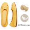 Frank Mully Women’s Ballet Flats Round Toe Walking Flats Slip On Work Shoes Knitted Flats Shoes for Woman Soft Lightweight(6047yellow)