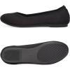 Frank Mully Women’s Ballet Flats Round Toe Walking Flats Slip On Work Shoes Knitted Flats Shoes for Woman Soft Lightweight(Black 76)