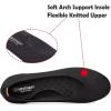 Frank Mully Women’s Ballet Flats Round Toe Walking Flats Slip On Work Shoes Knitted Flats Shoes for Woman Soft Lightweight(Black 76)
