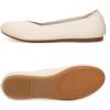 Frank Mully Women’s Ballet Flats Round Toe Walking Flats Slip On Work Shoes Knitted Flats Shoes for Woman Soft Lightweight(Cream 76)