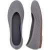 Frank Mully Women’s Ballet Flats Round Toe Walking Flats Slip On Work Shoes Knitted Flats Shoes for Woman Soft Lightweight(Dark Grey)