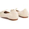 Frank Mully Women’s Ballet Flats Round Toe Walking Flats Slip On Work Shoes Knitted Flats Shoes for Woman Soft Lightweight(Ivory)