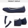Frank Mully Women’s Ballet Flats Round Toe Walking Flats Slip On Work Shoes Knitted Flats Shoes for Woman Soft Lightweight(Navy)