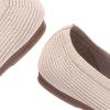 Frank Mully Women’s Ballet Flats Round Toe Walking Flats Slip On Work Shoes Knitted Flats Shoes for Woman Soft Lightweight(Nude)