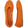 Frank Mully Women’s Ballet Flats Round Toe Walking Flats Slip On Work Shoes Knitted Flats Shoes for Woman Soft Lightweight(Orange)
