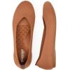 Frank Mully Women’s Ballet Flats Round Toe Walking Flats Slip On Work Shoes Knitted Flats Shoes for Woman Soft Lightweight(Orange 76)