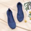 Frank Mully Women’s Ballet Flats Round Toe Walking Flats Slip On Work Shoes Knitted Flats Shoes for Woman Soft Lightweight(Royal Blue017)