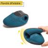 Frank Mully Women’s Ballet Flats Round Toe Walking Flats Slip On Work Shoes Knitted Flats Shoes for Woman Soft Lightweight(Teal 017)