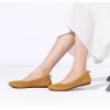 Frank Mully Women’s Ballet Flats Round Toe Walking Flats Slip On Work Shoes Knitted Flats Shoes for Woman Soft Lightweight(Yellow 017)