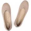 Frank Mully Women’s Ballet Flats Round Toe Walking Flats Slip On Work Shoes Knitted Flats Shoes for Woman Soft Lightweight(Nude 76)