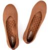 Frank Mully Women’s Ballet Flats Round Toe Walking Flats Slip On Work Shoes Knitted Flats Shoes for Woman Soft Lightweight(Orange 76)