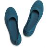Frank Mully Women’s Ballet Flats Round Toe Walking Flats Slip On Work Shoes Knitted Flats Shoes for Woman Soft Lightweight(Teal 017)