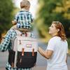 Frank Mully Diaper Bag Backpack Large Multifunction Travel Baby Bag for Mom Dad Army Green(Black White)