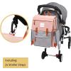 Frank Mully Diaper Bag Backpack Large Multifunction Travel Baby Bag for Mom Dad Army Green(Pink1)