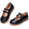 Frank Mully Girls Flats Mary Jane Shoes Round Toe Dress Shoes School Oxford Flats for Toddler/Little Kid(7007black)