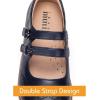 Frank Mully Girls Flats Mary Jane Shoes Round Toe Dress Shoes School Oxford Flats for Toddler/Little Kid(7007navy)