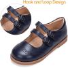 Frank Mully Girls Flats Mary Jane Shoes Round Toe Dress Shoes School Oxford Flats for Toddler/Little Kid(7007navy)