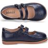 Frank Mully Girls Flats Mary Jane Shoes Round Toe Dress Shoes School Oxford Flats for Toddler/Little Kid(7007navy)