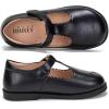 Frank Mully Girls Flats Mary Jane Shoes Round Toe Dress Shoes School Oxford Flats for Toddler/Little Kid(7008black)