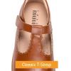 Frank Mully Girls Flats Mary Jane Shoes Round Toe Dress Shoes School Oxford Flats for Toddler/Little Kid(7008brown)