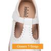 Frank Mully Girls Flats Mary Jane Shoes Round Toe Dress Shoes School Oxford Flats for Toddler/Little Kid(7008white)