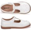 Frank Mully Girls Flats Mary Jane Shoes Round Toe Dress Shoes School Oxford Flats for Toddler/Little Kid(7008white)