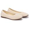 Frank Mully Women’s Flats Square Toe Flats Comfortable Slip on Washable Ballet Flats Shoes for Women Dressy Work(Beige)