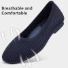 Frank Mully Women’s Flats Square Toe Flats Comfortable Slip on Washable Ballet Flats Shoes for Women Dressy Work(Blue)