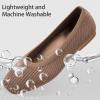 Frank Mully Women’s Flats Square Toe Flats Comfortable Slip on Washable Ballet Flats Shoes for Women Dressy Work(Espresso)